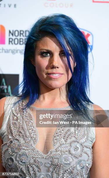 Carly Wilford attending the Nordoff Robbins Boxing Dinner at the Hilton hotel.London. PRESS ASSOCIATION Photo. Picture date: Monday November 13,...