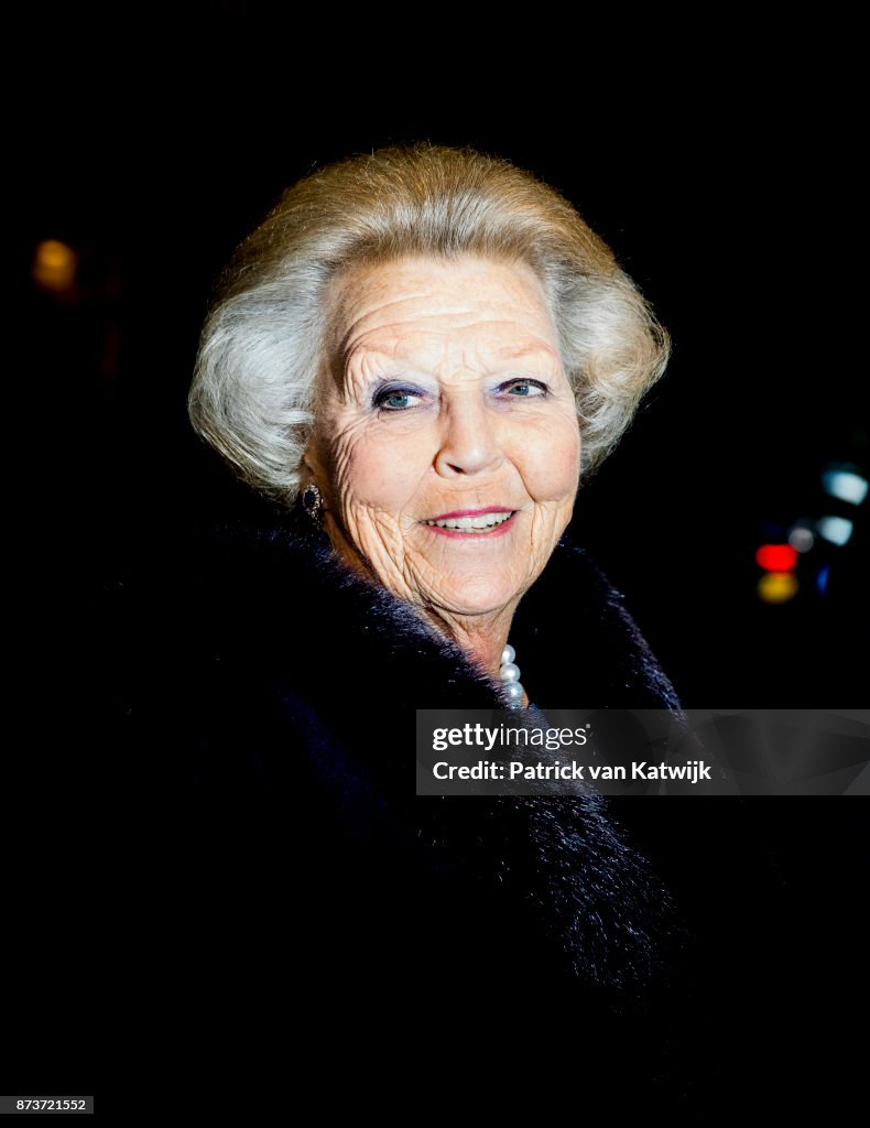 Princess Beatrix at Balletgala Dansersfonds in DeLaMar theater Amsterdam