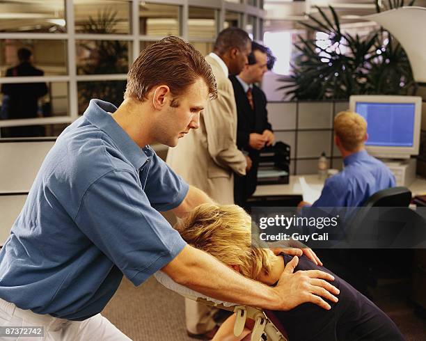 Person Getting Chair Message Office Chair Massage Photos and Premium High Res Pictures - Getty Images