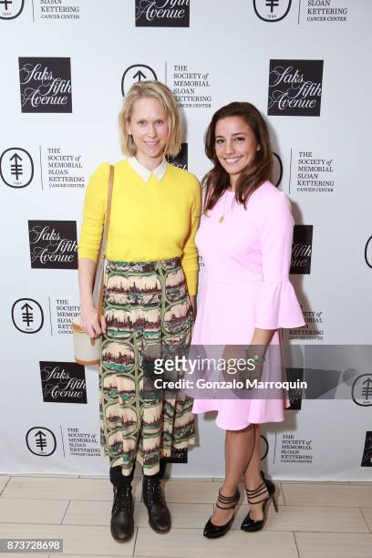 Indre Rockefeller and Shoshanna Gruss during the Saks Fifth Avenue and The Society of Memorial Sloan Kettering Luncheon on November 13, 2017 in New...
