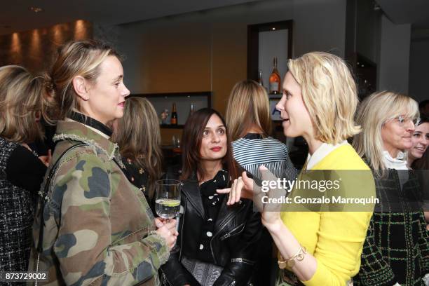 Allison Aston, Roopal Patel and Indre Rockefeller during the Saks Fifth Avenue and The Society of Memorial Sloan Kettering Luncheon on November 13,...