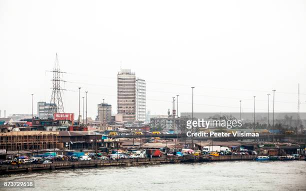 african city - lagos, nigeria - lagos stock-fotos und bilder