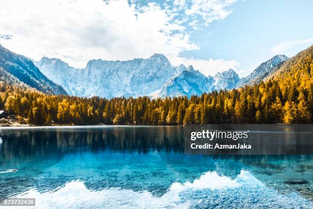 fusine lakes - fusine lakes stock pictures, royalty-free photos & images