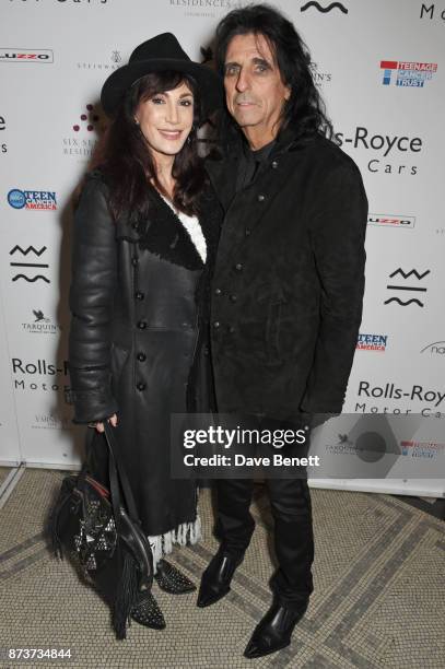 Sheryl Goddard and Alice Cooper attend the unveiling of "The Adoration Trilogy: Searching For Apollo" by Alistair Morrison, hosted by Roger Daltrey...