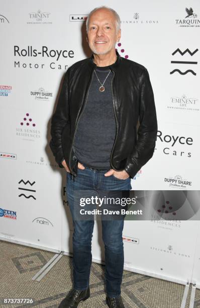 Peter Frampton attends the unveiling of "The Adoration Trilogy: Searching For Apollo" by Alistair Morrison, hosted by Roger Daltrey to benefit the...