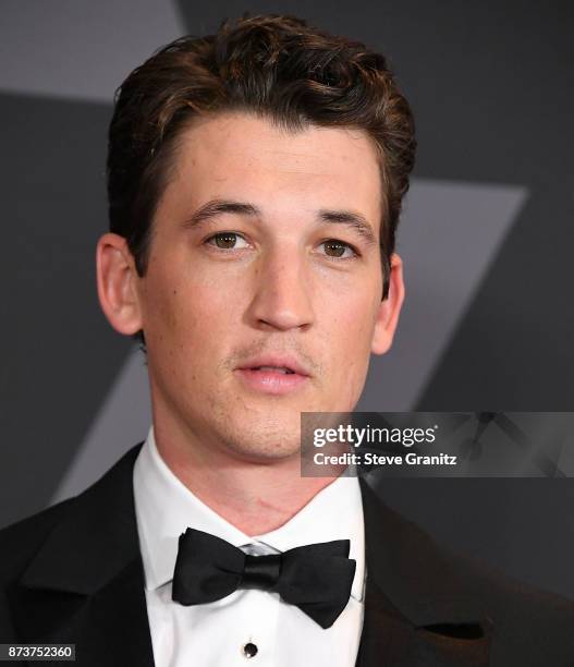 Miles Teller arrives at the Academy Of Motion Picture Arts And Sciences' 9th Annual Governors Awards at The Ray Dolby Ballroom at Hollywood &...