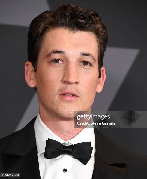 Miles Teller arrives at the Academy Of Motion Picture Arts And Sciences' 9th Annual Governors Awards at The Ray Dolby Ballroom at Hollywood &...