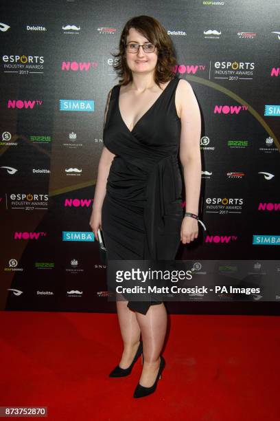 Kelsey Moser attending the NOW TV Esports Industry Awards 2017, at the Brewery in London. PRESS ASSOCIATION Photo. Picture date: Monday November...