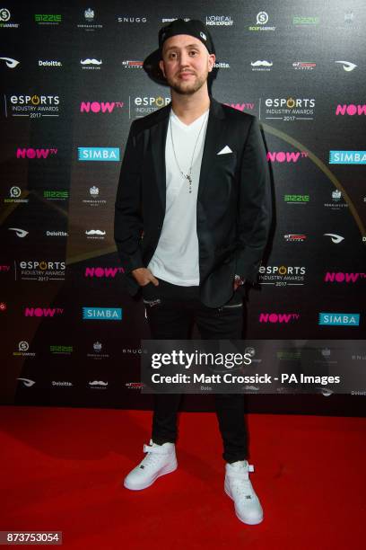 Damon O'Brien attending the NOW TV Esports Industry Awards 2017, at the Brewery in London. PRESS ASSOCIATION Photo. Picture date: Monday November...