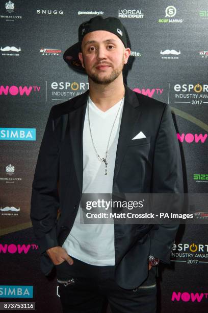 Damon O'Brien attending the NOW TV Esports Industry Awards 2017, at the Brewery in London. PRESS ASSOCIATION Photo. Picture date: Monday November...