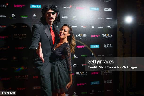 Dr Disrespect attending the NOW TV Esports Industry Awards 2017, at the Brewery in London. PRESS ASSOCIATION Photo. Picture date: Monday November...