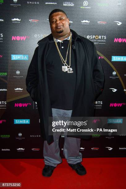 Big Narstie attending the NOW TV Esports Industry Awards 2017, at the Brewery in London. PRESS ASSOCIATION Photo. Picture date: Monday November 13th,...