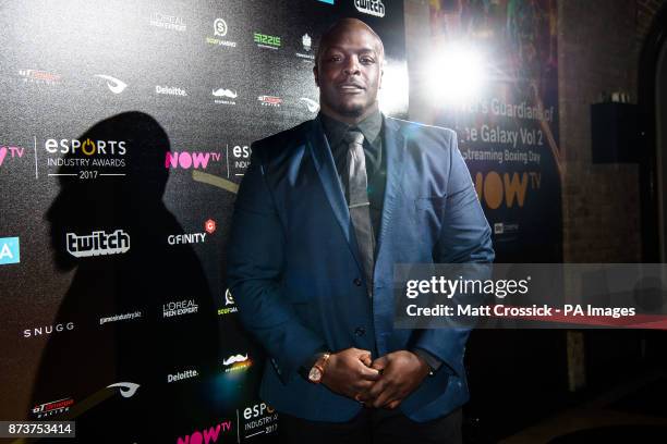 Adebayo Akinfenwa attending the NOW TV Esports Industry Awards 2017, at the Brewery in London. PRESS ASSOCIATION Photo. Picture date: Monday November...