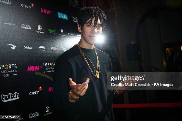 Elliot Crawford attending the NOW TV Esports Industry Awards 2017, at the Brewery in London. PRESS ASSOCIATION Photo. Picture date: Monday November...