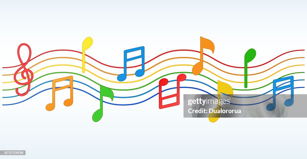 Musical Notes High Resolution Print Colorful Music Notes High-Res Vector Graphic - Getty Images