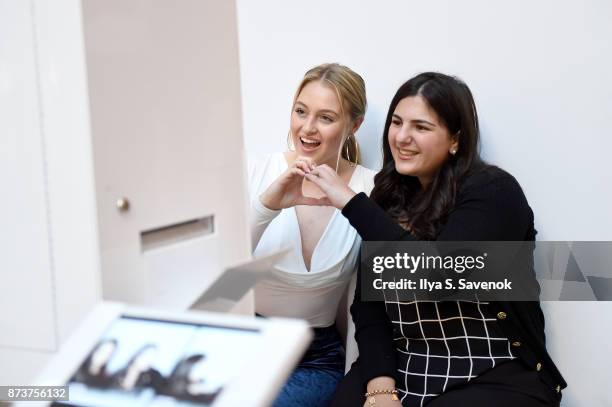 Model and AerieReal Role Model Iskra Lawrence poses in a photo booth during Glamour Celebrates 2017 Women Of The Year Live Summit at Brooklyn Museum...