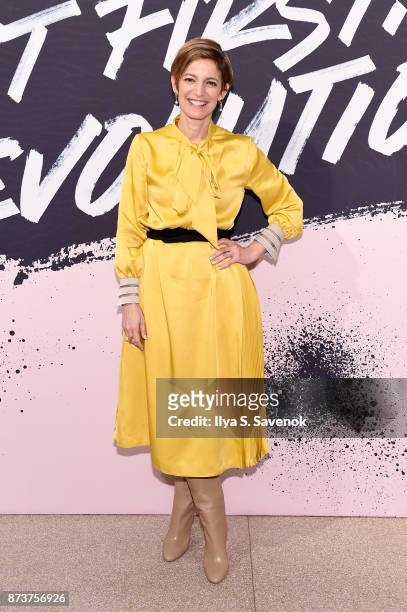 Editor in Chief of Glamour magazine Cindi Leive poses during Glamour Celebrates 2017 Women Of The Year Live Summit at Brooklyn Museum on November 13,...