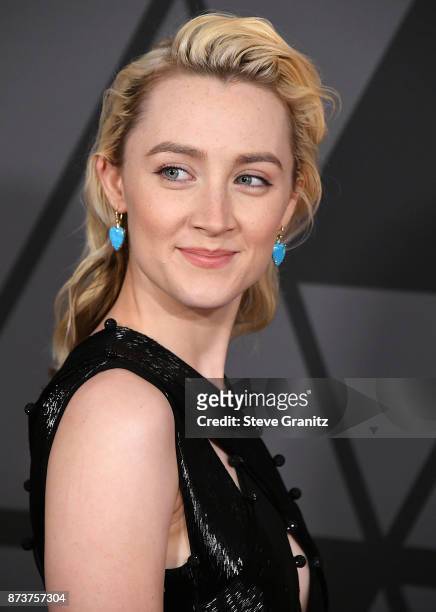 Saoirse Ronan arrives at the Academy Of Motion Picture Arts And Sciences' 9th Annual Governors Awards at The Ray Dolby Ballroom at Hollywood &...