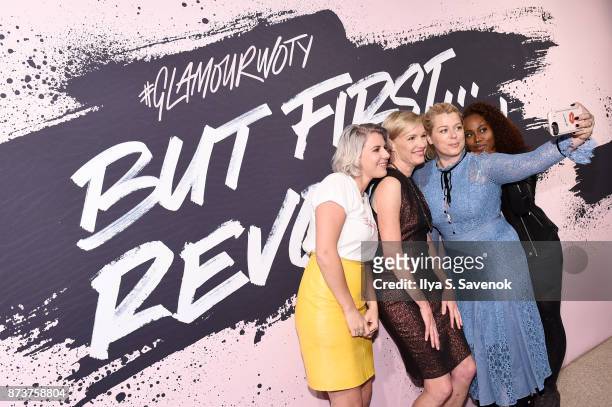 Whitney Bell, Cecile Richards, Amanda de Cadenet, and DeWanda Wise pose during Glamour Celebrates 2017 Women Of The Year Live Summit at Brooklyn...