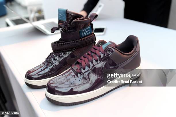 Nike sneakers on display during Glamour Celebrates 2017 Women Of The Year Live Summit at Brooklyn Museum on November 13, 2017 in New York City.