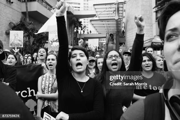 Activists participate in the Take Back The Workplace March and #MeToo Survivors March & Rally on November 12, 2017 in Hollywood, California.