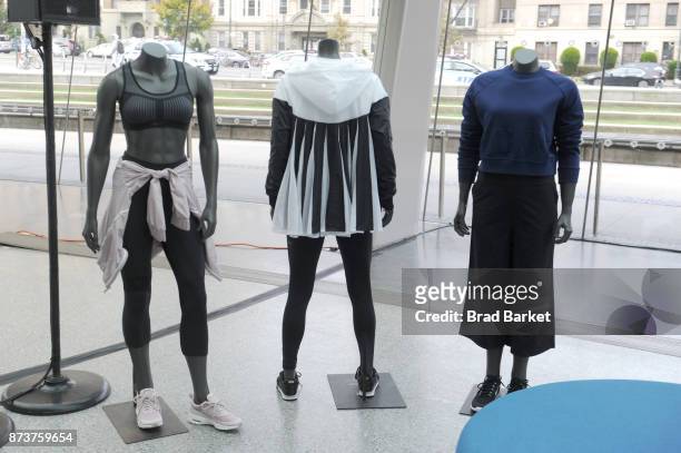 View of the Nike clothing on display during Glamour Celebrates 2017 Women Of The Year Live Summit at Brooklyn Museum on November 13, 2017 in New York...