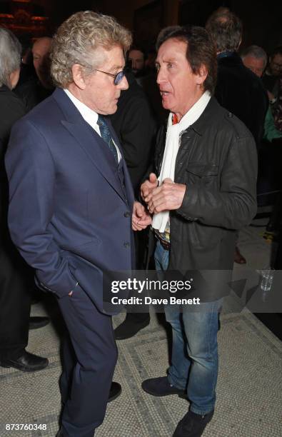 Roger Daltrey and Kenney Jones attend the unveiling of "The Adoration Trilogy: Searching For Apollo" by Alistair Morrison, hosted by Roger Daltrey to...