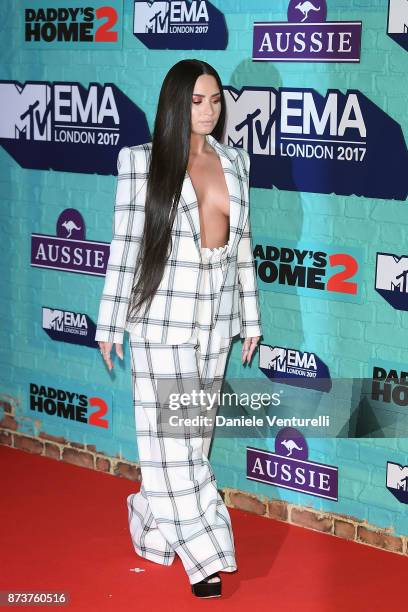 Demi Lovato attends the MTV EMAs 2017 at The SSE Arena, Wembley on November 12, 2017 in London, England.