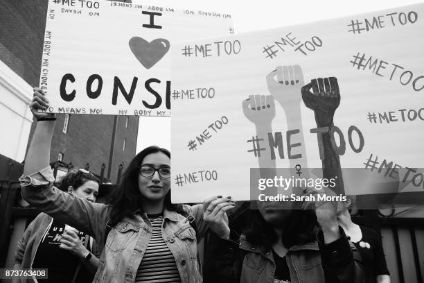 Activists participate in the Take Back The Workplace March and #MeToo Survivors March & Rally on November 12, 2017 in Hollywood, California.