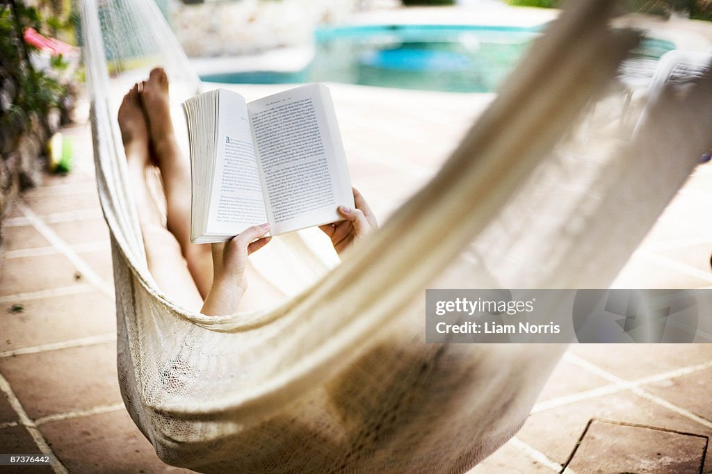 A woman asleep in a hammock