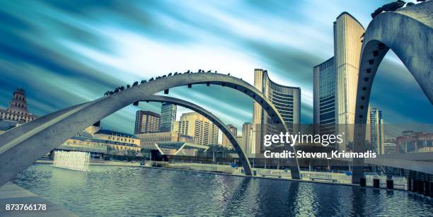 toronto skyline - toronto city hall - toronto architecture stock pictures, royalty-free photos & images