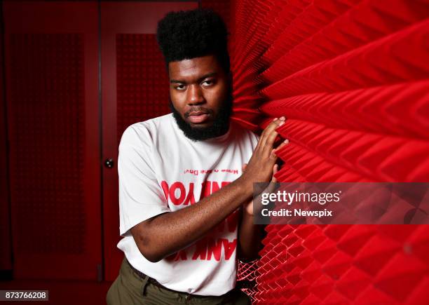 Singer Khalid poses during a photo shoot in Sydney, New South Wales.