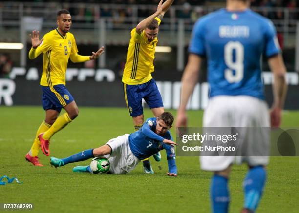 Jorginho during the playoff match for qualifying for the Football World Cup 2018 between Italia v Svezia, in Milan, on November 13, 2017.