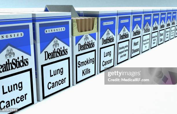 cigarette boxes - cigarette box stock illustrations
