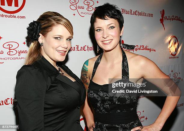 Writers Lily Burana and Diablo Cody attend the "Operation Bombshell" benefit event at Trader Vic's on May 15, 2009 in Los Angeles, California.