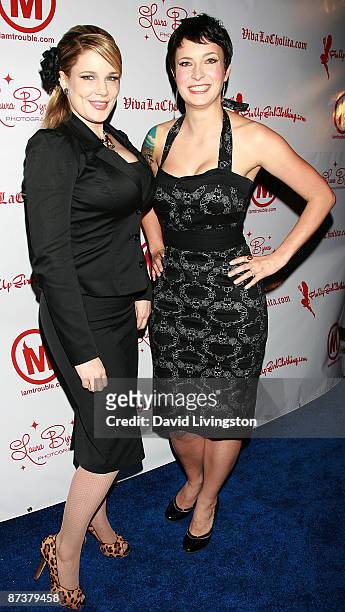 Writers Lily Burana and Diablo Cody attend the "Operation Bombshell" benefit event at Trader Vic's on May 15, 2009 in Los Angeles, California.