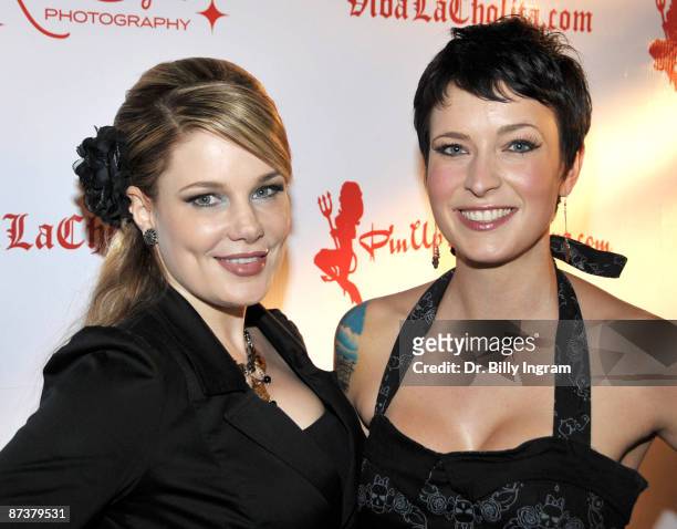 Author Lily Burana and screenwriter Diablo Cody attend the "Operation Bombshell" benefit event at Trader Vic's At L.A. Live on May 15, 2009 in Los...