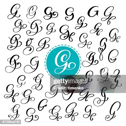 Letter Gscript Vector Capital G Script