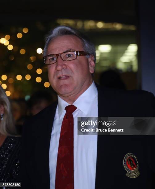 Glenn Anderson walks the red carpet prior to the Hockey Hall of Fame induction ceremony at Brookfield Place on November 13, 2017 in Toronto, Canada.