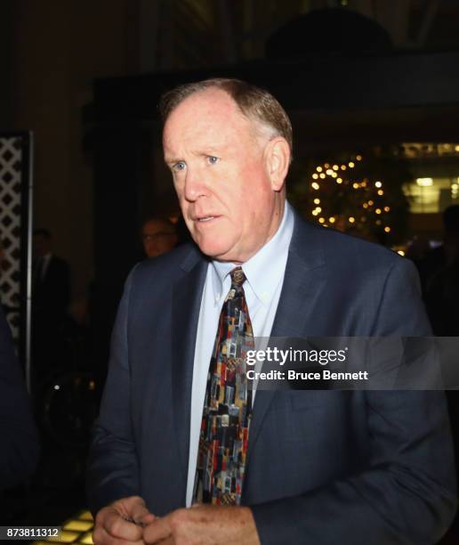 Bob Goodenow walks the red carpet prior to the Hockey Hall of Fame induction ceremony at Brookfield Place on November 13, 2017 in Toronto, Canada.