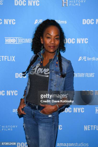 Actor / Director Sonja Sohn arrives at the DOC NYC screening of the HBO Documentary Film BALTIMORE RISING on November 13, 2017 in New York City.