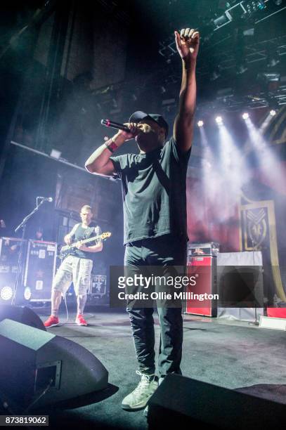 Tim Commerford of Rage Against The Machine and Chuck D of Public Enemy perform as part of Prophets of Rage live on stage at the O2 Forum Kentish Town...