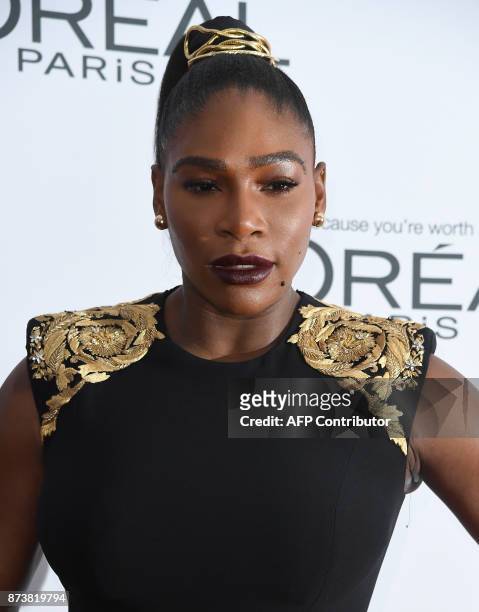 Serena Williams attends Glamour's 2017 Women of The Year Awards at Kings Theatre on November 13, 2017 in Brooklyn, New York. / AFP PHOTO / ANGELA...