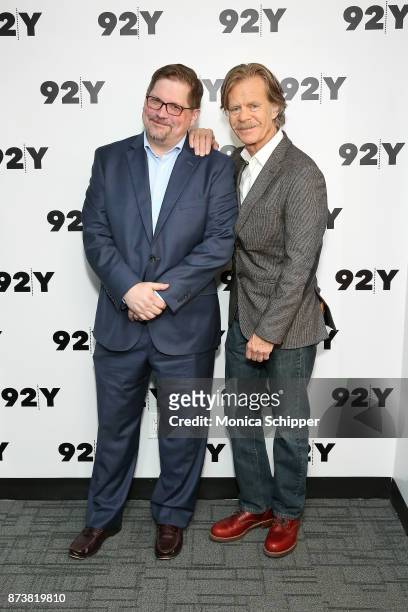 Writer and moderator Bruce Fretts and actor William H. Macy attend 92nd Street Y Presents William H. Macy at 92nd Street Y on November 13, 2017 in...