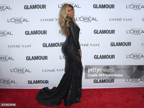 Laverne Cox attends Glamour's 2017 Women of The Year Awards at Kings Theatre on November 13, 2017 in Brooklyn, New York. / AFP PHOTO / ANGELA WEISS