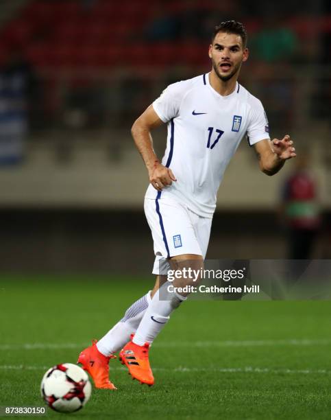 Panagiotis Tachtsidis of Greece during the FIFA 2018 World Cup Qualifier Play-Off: Second Leg between Greece and Croatia at Karaiskakis Stadium on...