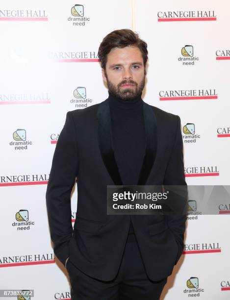 Sebastian Stan attends The Children's Monologues at Carnegie Hall on November 13, 2017 in New York City.