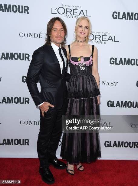 Keith Urban and Nicole Kidman attend Glamour's 2017 Women of The Year Awards at Kings Theatre on November 13, 2017 in Brooklyn, New York. / AFP PHOTO...