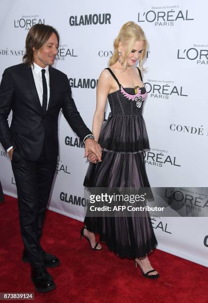 Keith Urban and Nicole Kidman attend Glamour's 2017 Women of The Year Awards at Kings Theatre on November 13, 2017 in Brooklyn, New York. / AFP PHOTO...