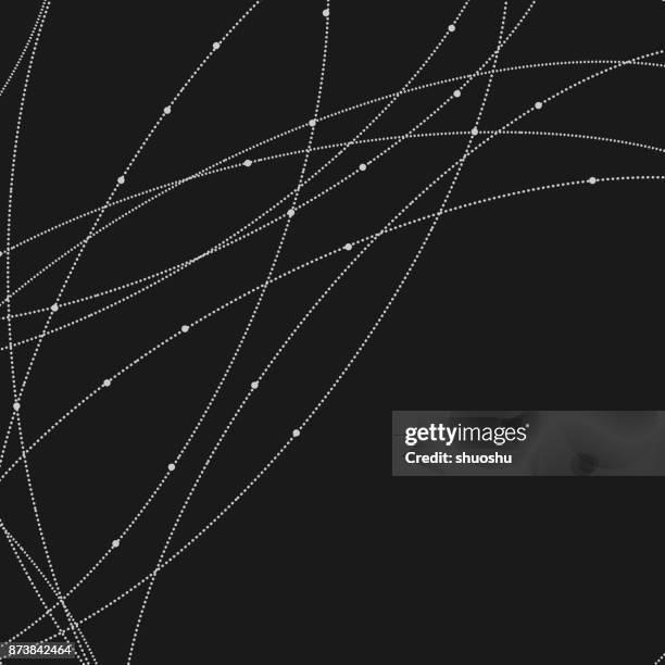 ilustraciones, imágenes clip art, dibujos animados e iconos de stock de tecnología datos línea de fondo - línea de puntos